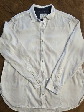 JACHS Girlfriend White Casual Button-Down Shirt